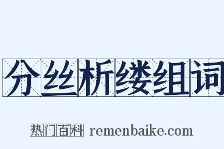 分丝析缕组词是什么意思的图片